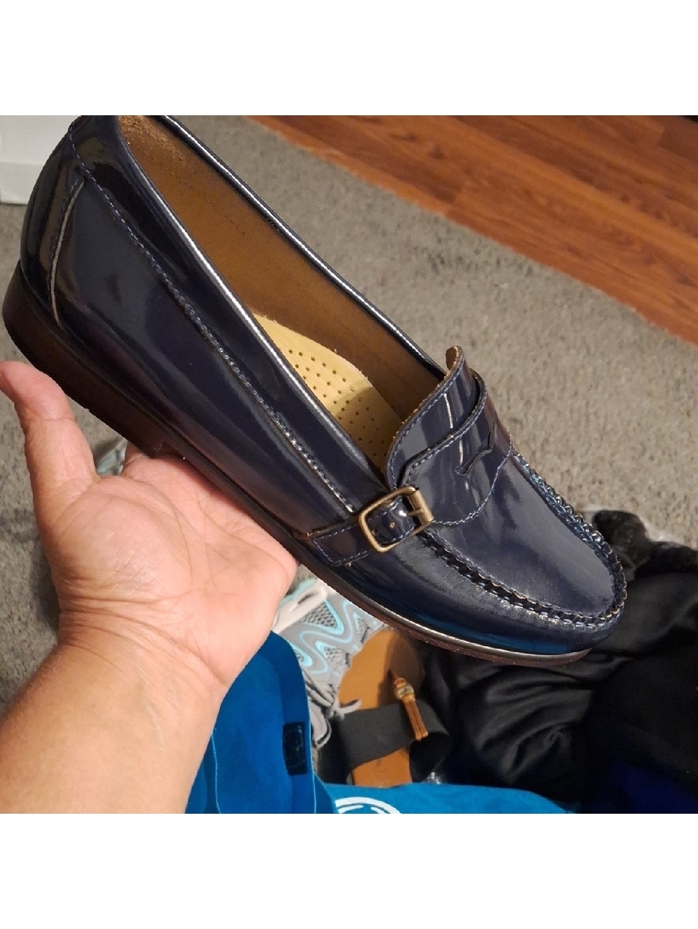 Wo's Navy Loafers